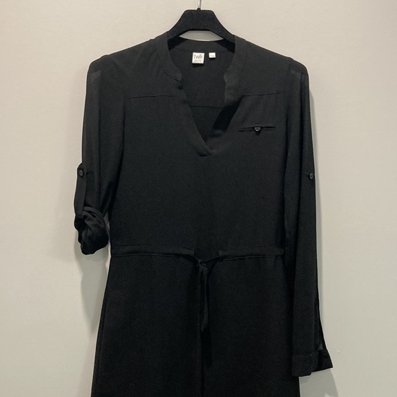 TWIK Black Sheer Long Sleeve Dress - Picture 6 of 15